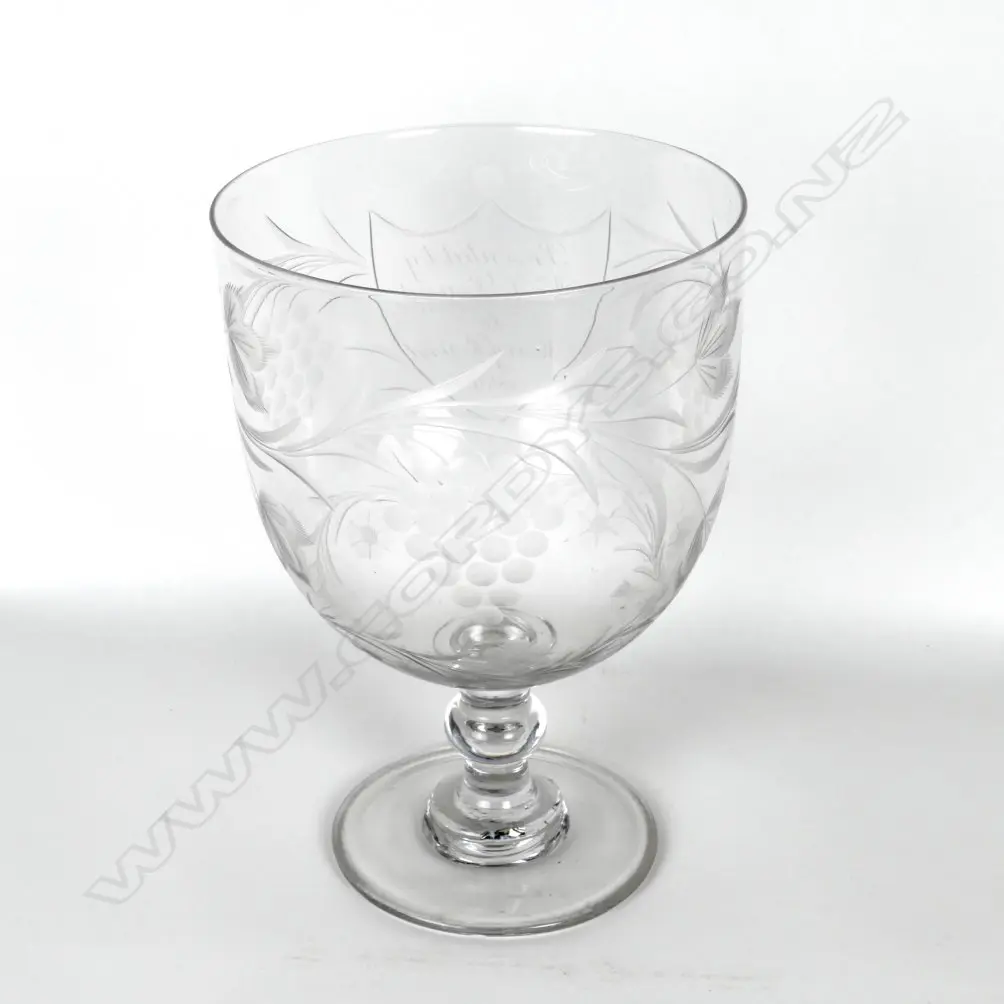 A large outstanding early Victorian period glass rummer Image 1++