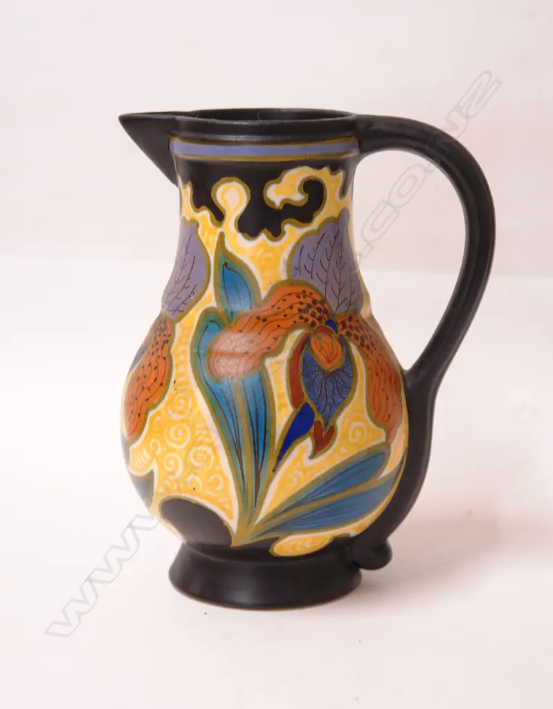 A Gouda iris patterned baluster jug Image 1++