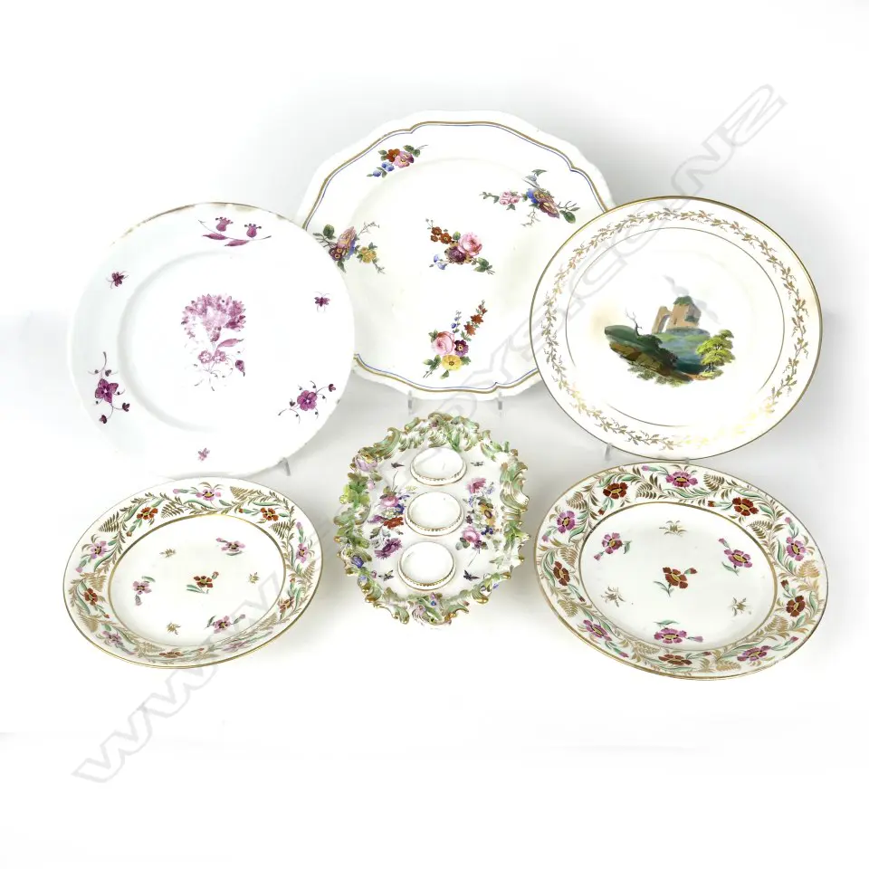 Six assorted early 19thC English porcelain pieces Image 1++