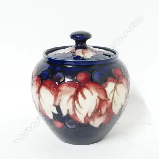 A William Moorcroft 'Leaf and Berry' honey pot