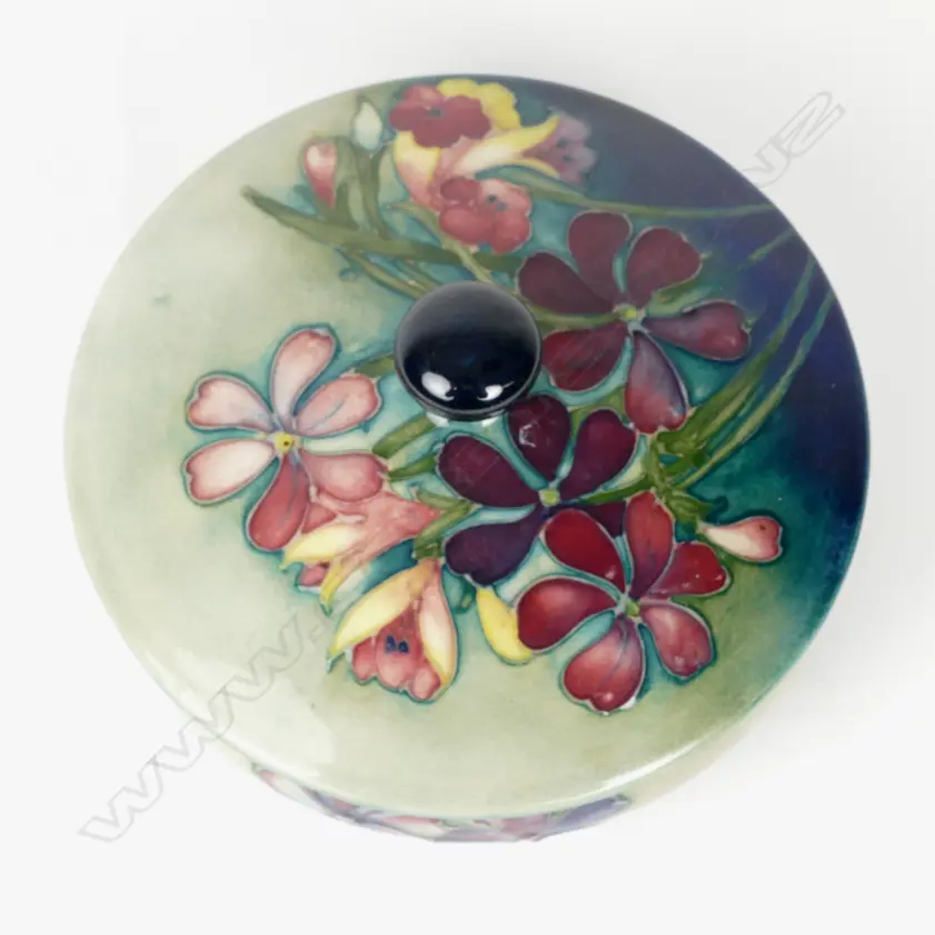 A Walter Moorcroft 'Spring Flowers' lidded circular box Image 1++