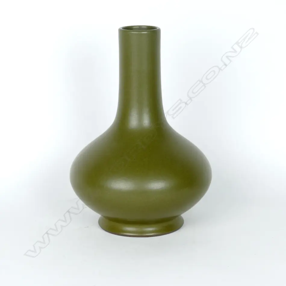A Chinese tea dust glazed baluster shaped vase Image 1++