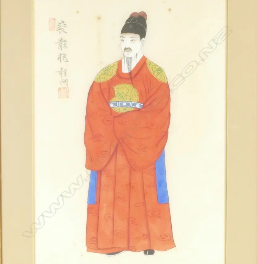 A pair of Chinese ancestor portraits Image 1++