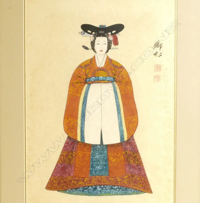 A pair of Chinese ancestor portraits Image 1++