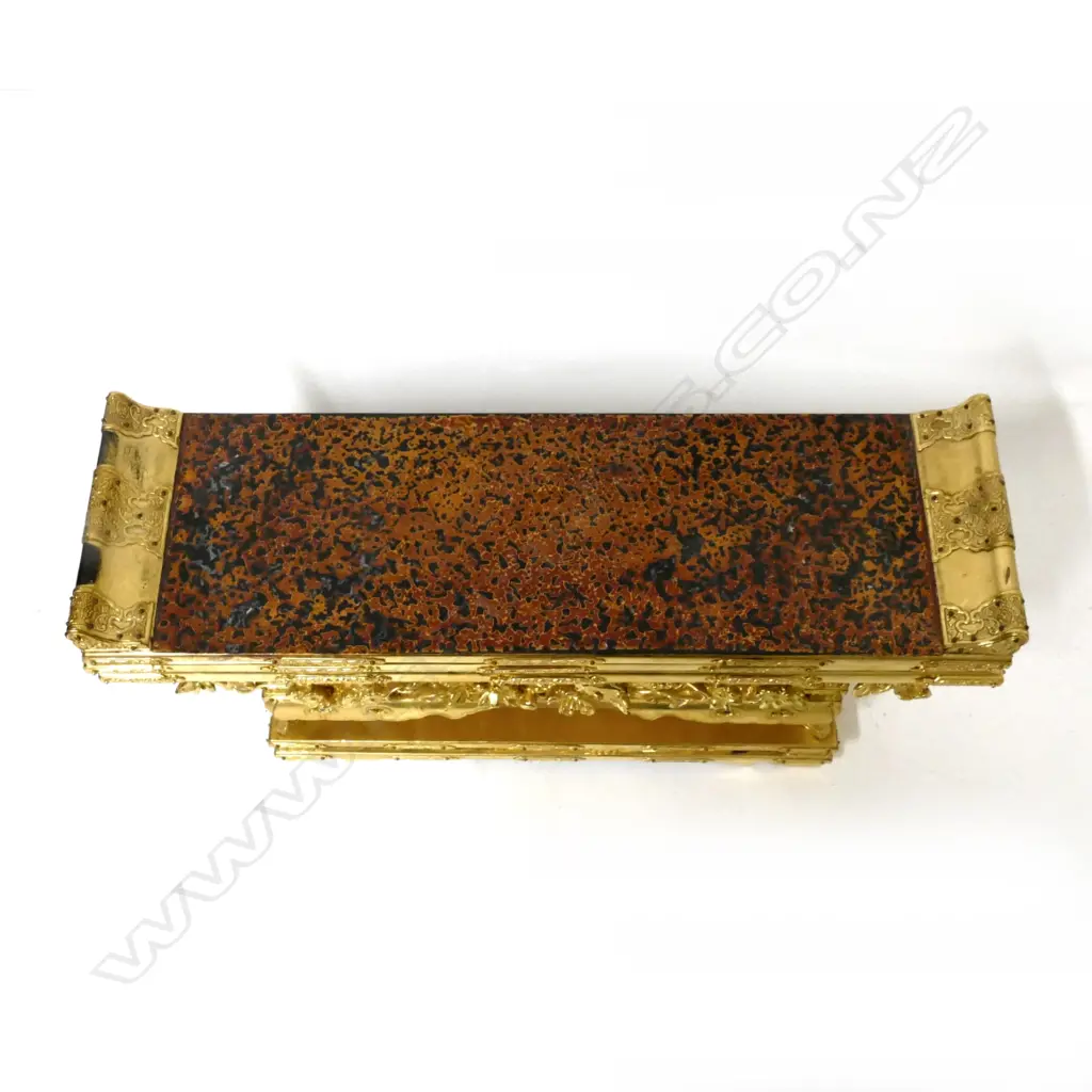 A Chinese carved giltwood shrine stand Image 1++