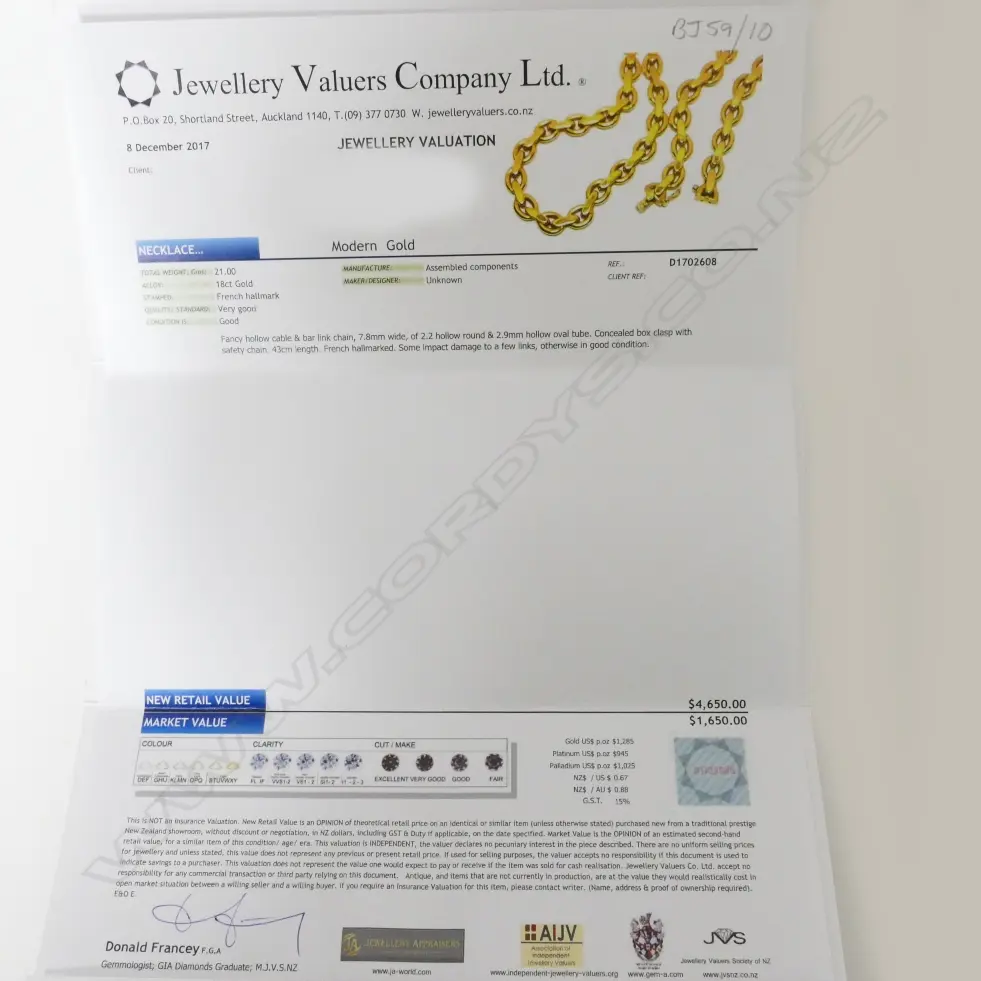 An 18ct. gold chain necklace Image 1++