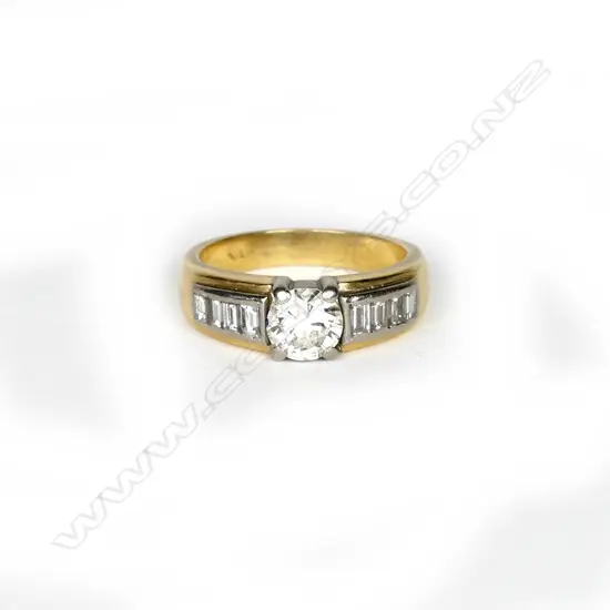 An 18ct. gold diamond ring