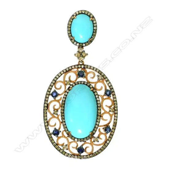 A delicate Edwardian inspired turquoise