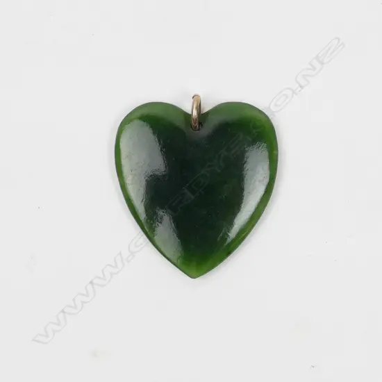 A colonial pounamu heart pendant