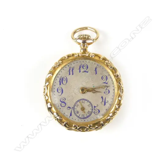 A lady's 14ct. gold fob watch