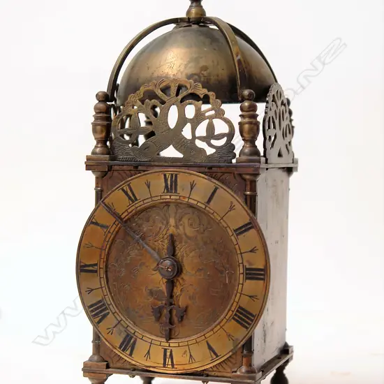 A late 19th/early 20thC brass lantern clock