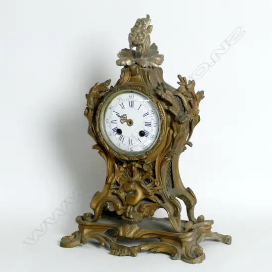 A French ormolu rococo cased mantel clock