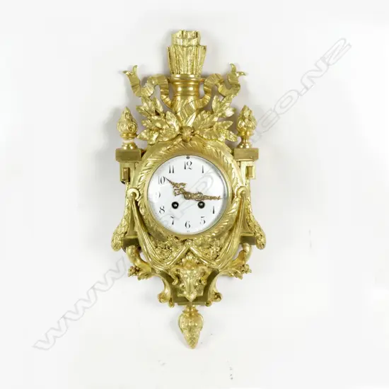 A French ormolu cased cartel clock