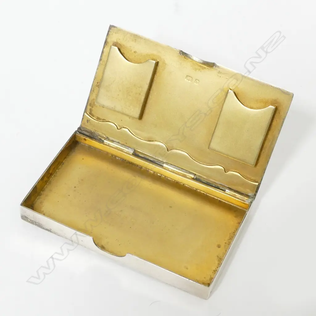 An Edwardian silver card and stamp case Image 1++
