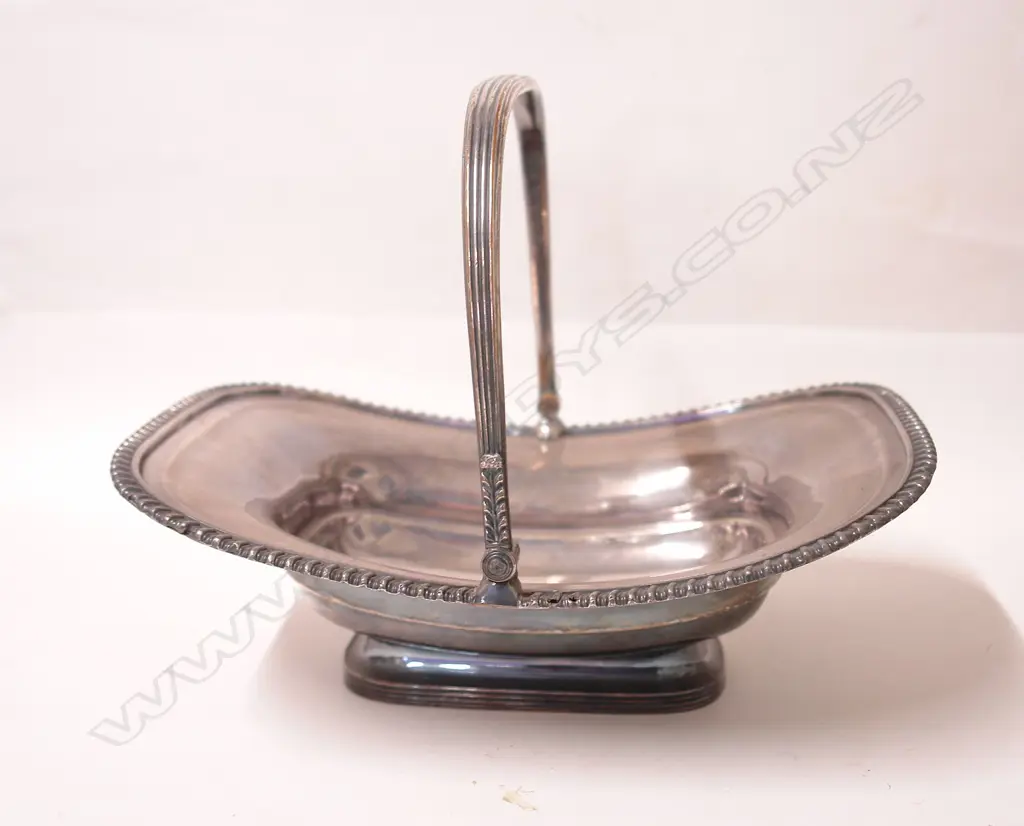 An early 19thC Old Sheffield Plate swing handled basket Image 1++