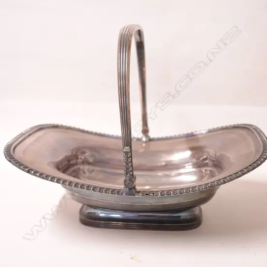 An early 19thC Old Sheffield Plate swing handled basket