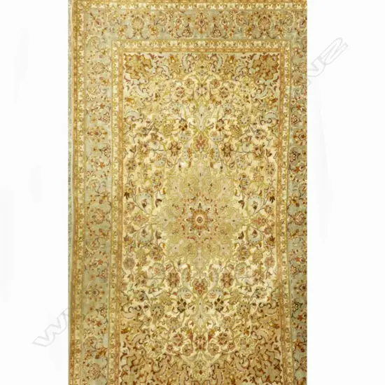 A finely hand knotted all silk rug