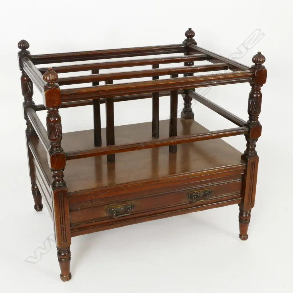 A Victorian mahogany music canterbury Image 1++