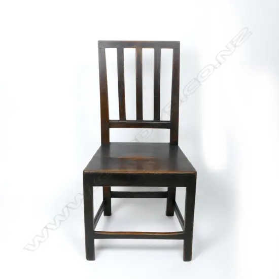 A late Georgian elm and ash side chair