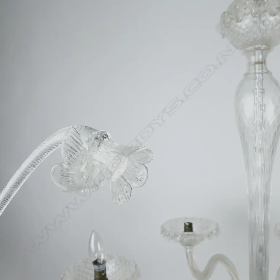 An ornate vintage Murano glass chandelier Image 1++