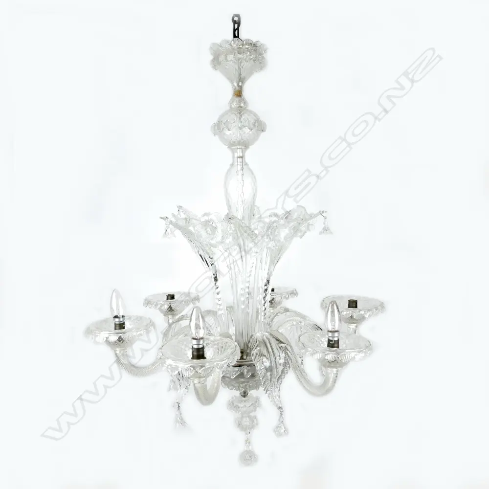 An ornate vintage Murano glass chandelier Image 1++
