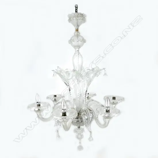 An ornate vintage Murano glass chandelier