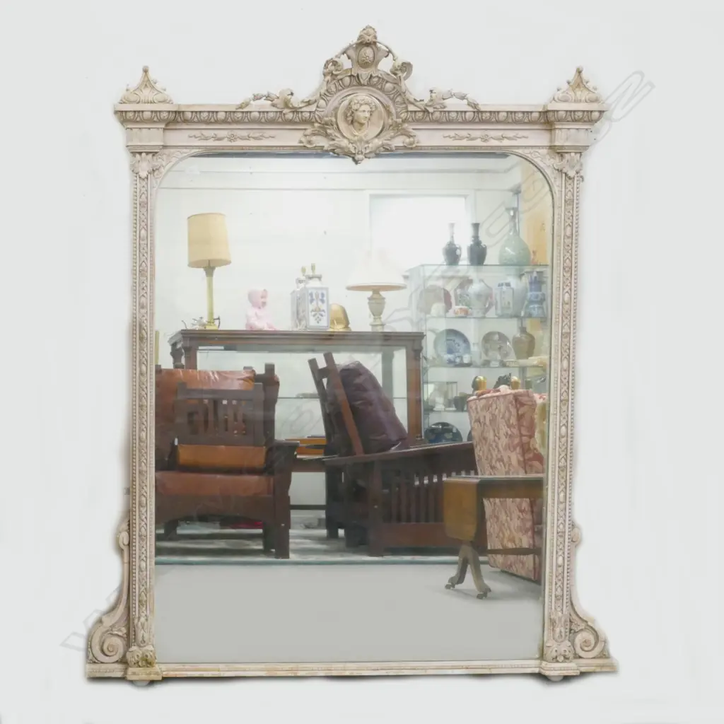 A large French overmantel mirror Image 1++