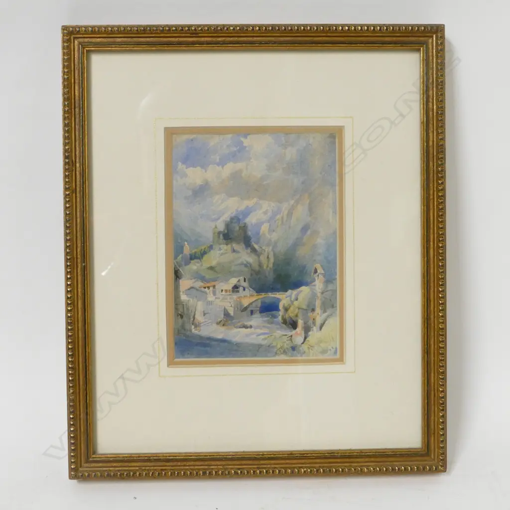 Four 19thC European watercolours Image 1++