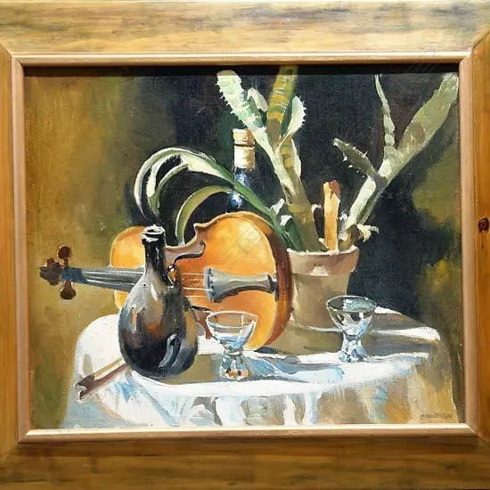 Peter McIntyre 'Still Life with Violin'