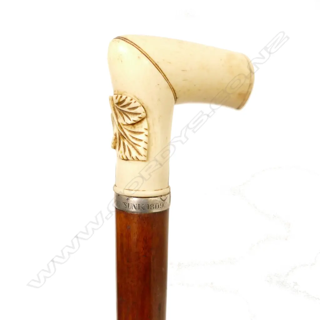 A wood and bone walking stick Image 1++