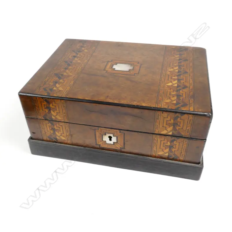 A Victorian Tunbridge ware work box Image 1++