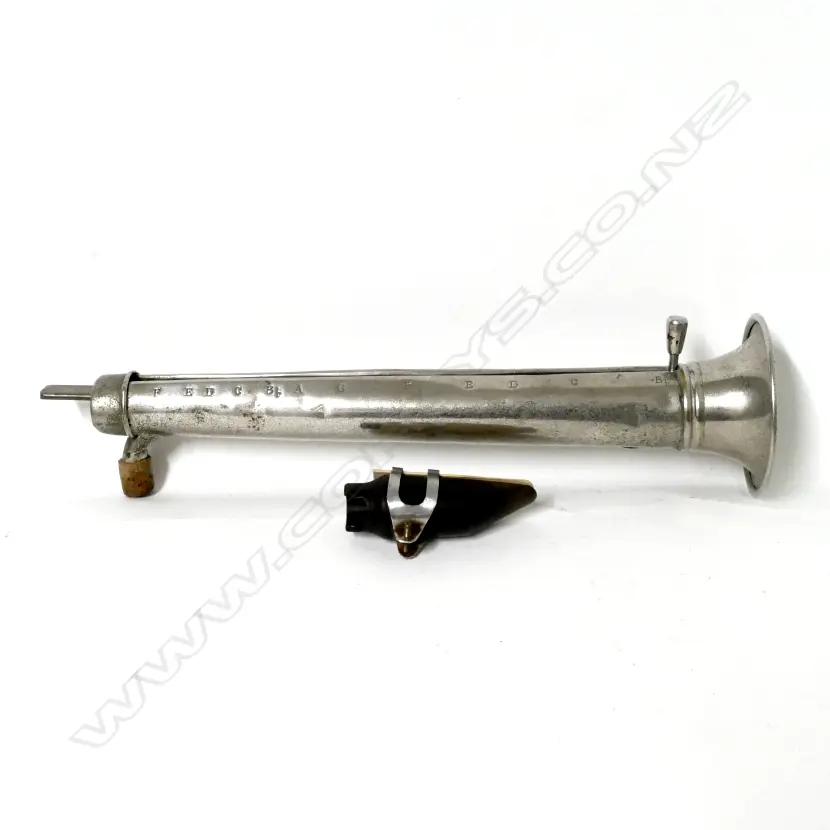 An old unusual silver plated Swanee slide saxophone Image 1++