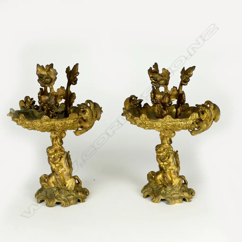 A pair of 19thC gilt ormolu stands Image 1++