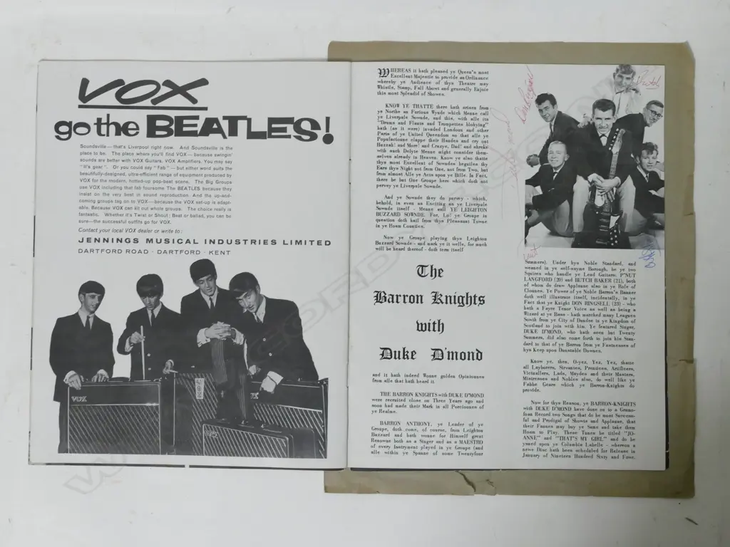 An autographed The Beatles Christmas Show (Brian Epstein) programme.  The souvenir programme from the 16-night 1963/1964 Finsbury Park Astoria show with signatures of John Lennon Image 1++