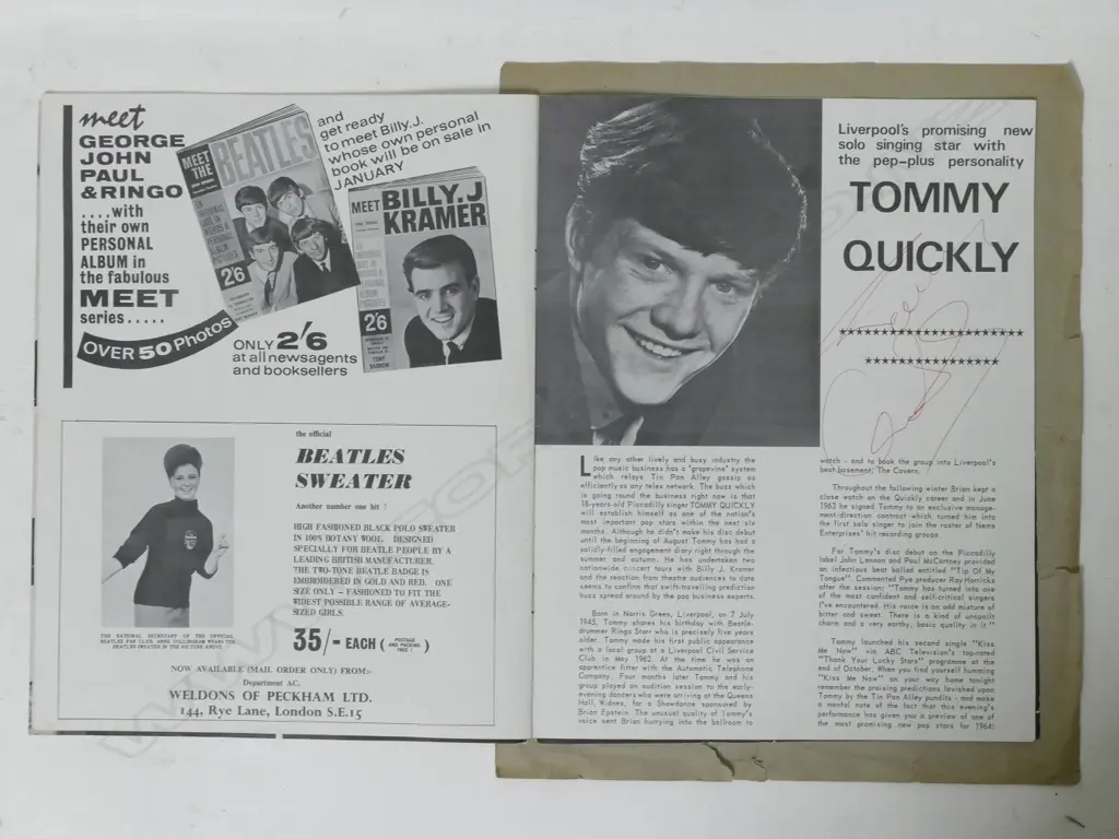 An autographed The Beatles Christmas Show (Brian Epstein) programme.  The souvenir programme from the 16-night 1963/1964 Finsbury Park Astoria show with signatures of John Lennon Image 1++