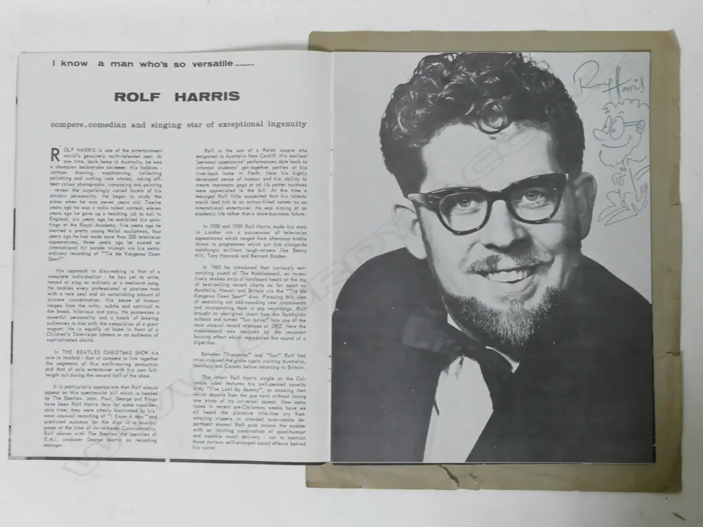 An autographed The Beatles Christmas Show (Brian Epstein) programme.  The souvenir programme from the 16-night 1963/1964 Finsbury Park Astoria show with signatures of John Lennon Image 1++