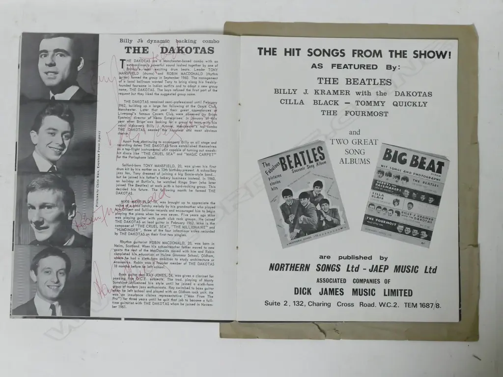 An autographed The Beatles Christmas Show (Brian Epstein) programme.  The souvenir programme from the 16-night 1963/1964 Finsbury Park Astoria show with signatures of John Lennon Image 1++