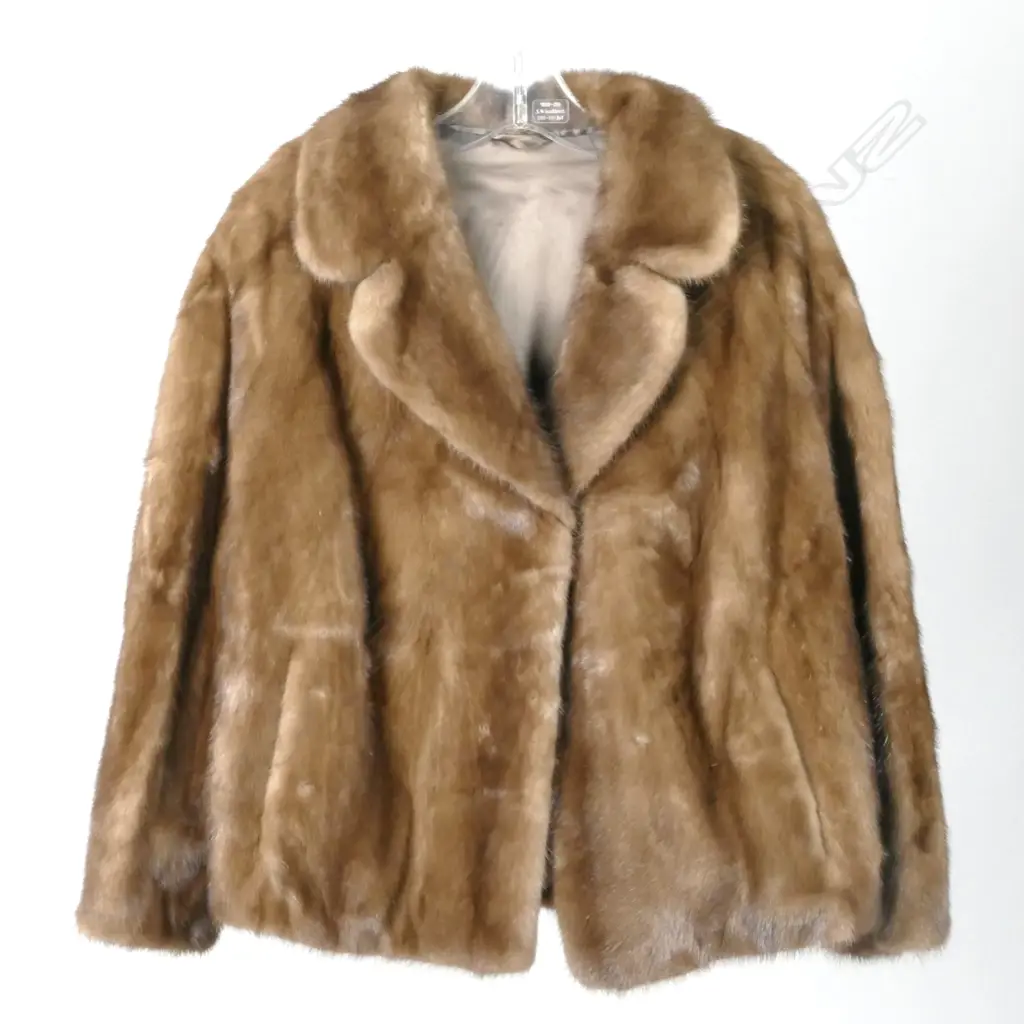 A caramel brown mink jacket Image 1++