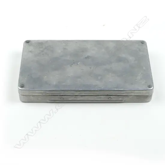 An early Allcock alloy fly box