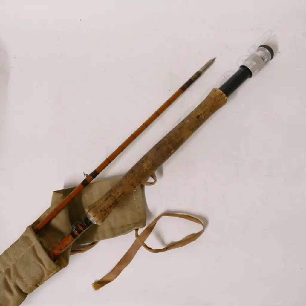A J.A. Walker two-piece split cane trout rod Image 1++