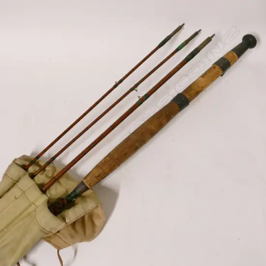 A W.H.Tisdall 'Rotoiti' three-piece split cane trout rod