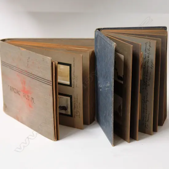 Two WW1 photograph albums of 13/583 2nd Lt. Ernest Arthur Bunkall