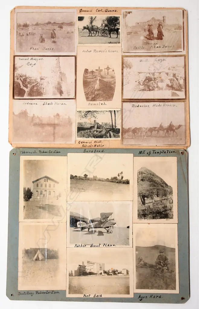 A collection of 16 photographs relating to the NZ Mounted Rifles in Palestine Image 1++