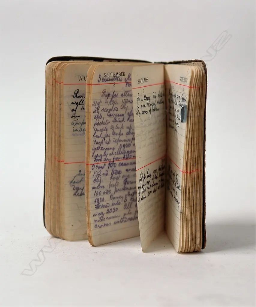 The historic diary kept by 39065 Lt. (later Captain) Edward Vere Hayward of 28th Maori Battalion Image 1++