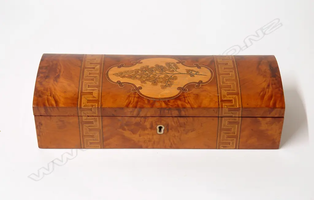 Anton Seuffert (1815 - 1887) New Zealand woods glove box Image 1++