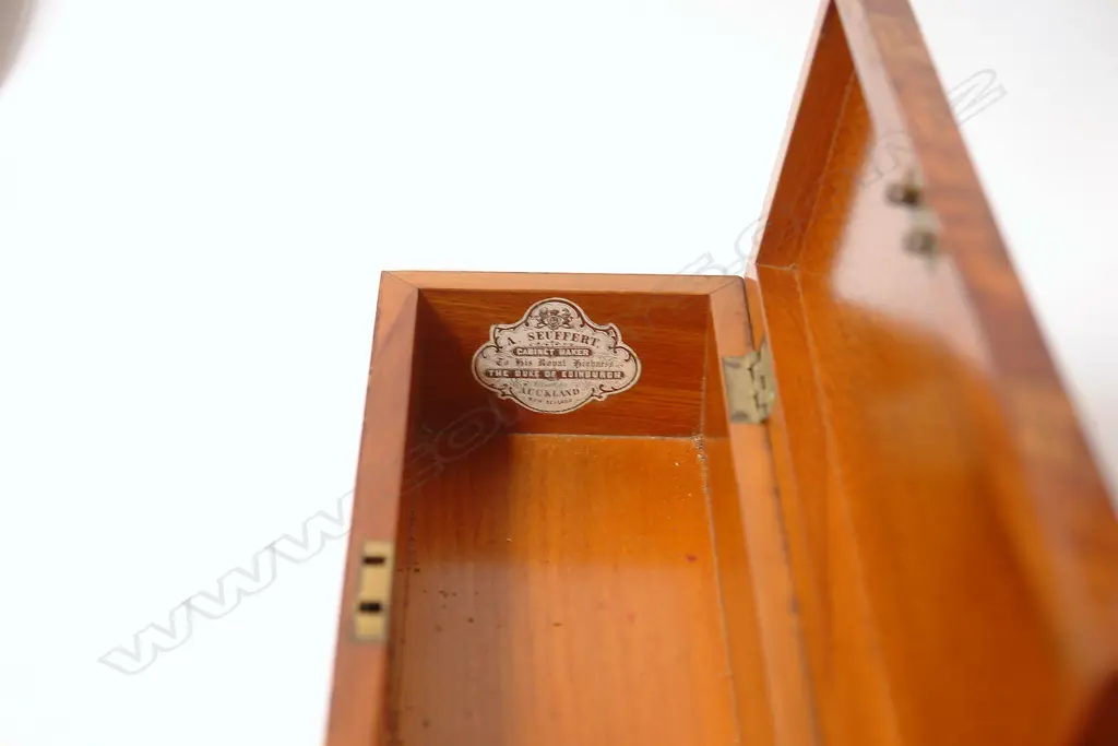 Anton Seuffert (1815 - 1887) New Zealand woods glove box Image 1++