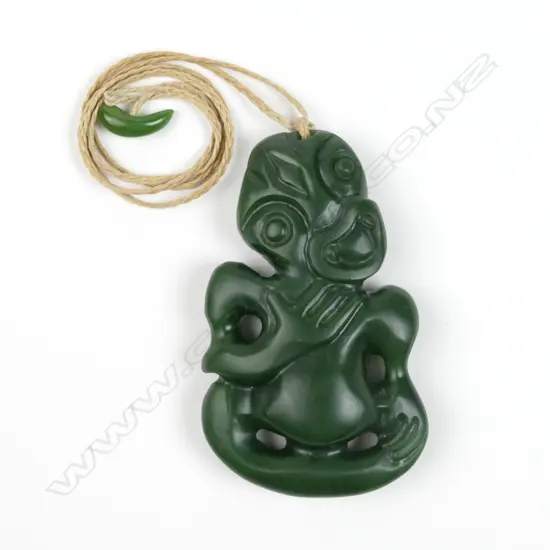 A modern Maori pounamu hei tiki