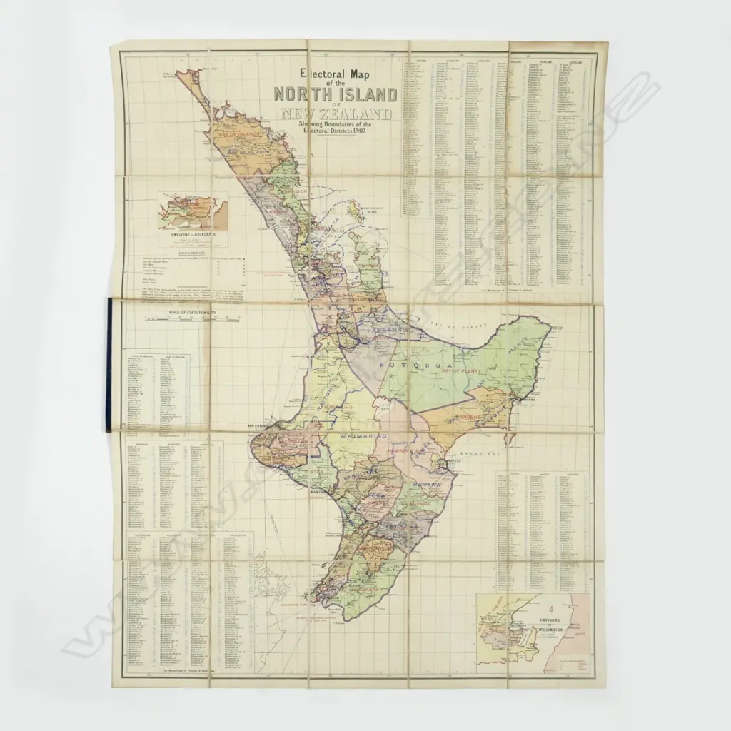 Two folios of electoral maps of the North and South Islands Image 1++