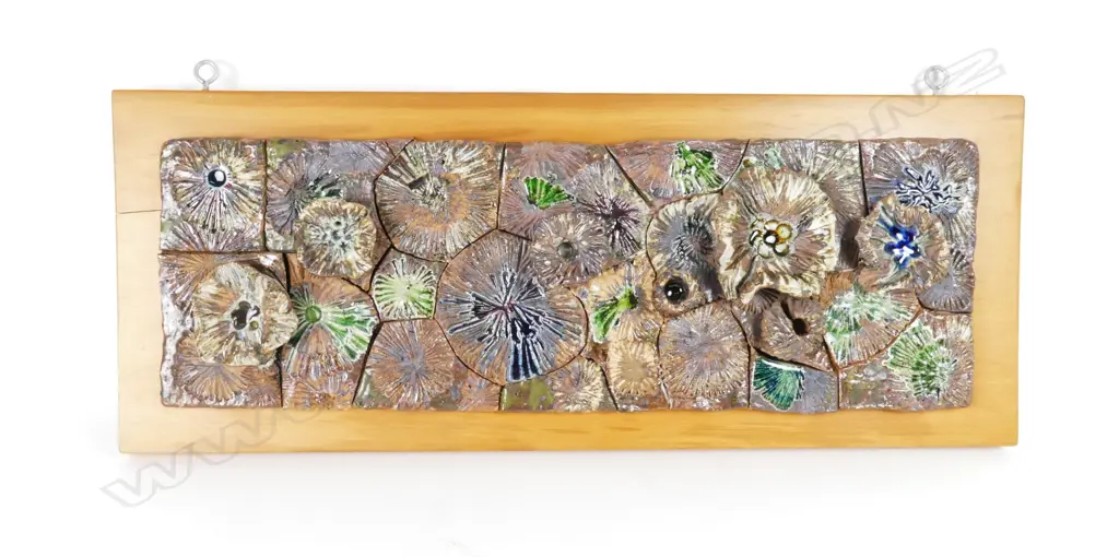 A David Brokenshire stoneware sculpted seascape wall hanging Image 1++