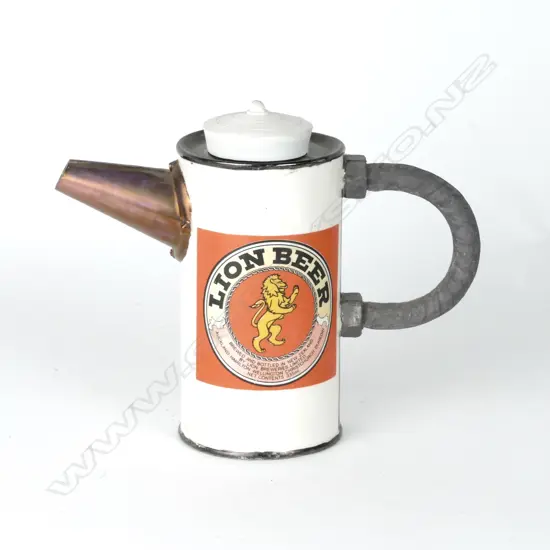 A Peter Lange 'Lion Beer Can' teapot
